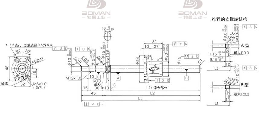 KURODA GP1502DS-BAPR-0600B-C3F 日本米思米黑田丝杆