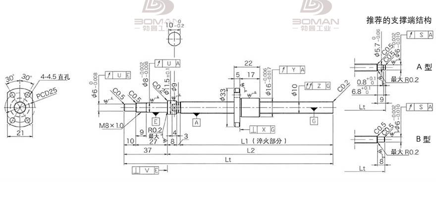 KURODA DP1002JS-HDNR-0220B-C3F 黑田精工丝杆选型