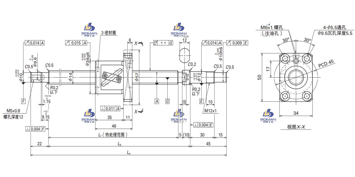 W1407FA-1P-C5Z8-MA标准滚珠丝杠